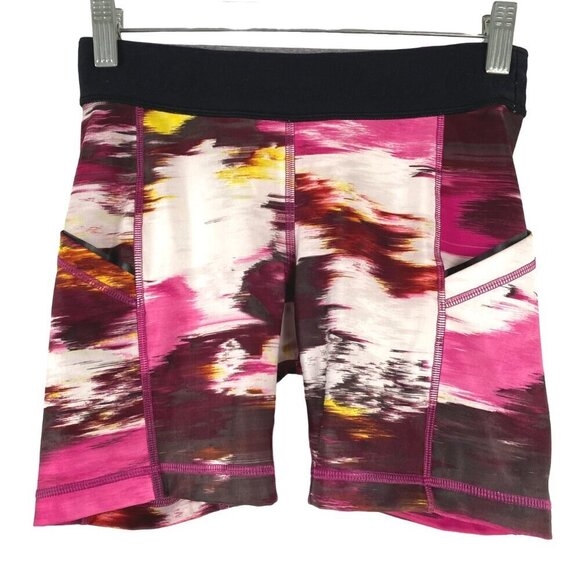 Lululemon What The Sport Short II Size 4 Pigment Wind Berry Rumble Multi SS-1591 - Picture 1 of 9